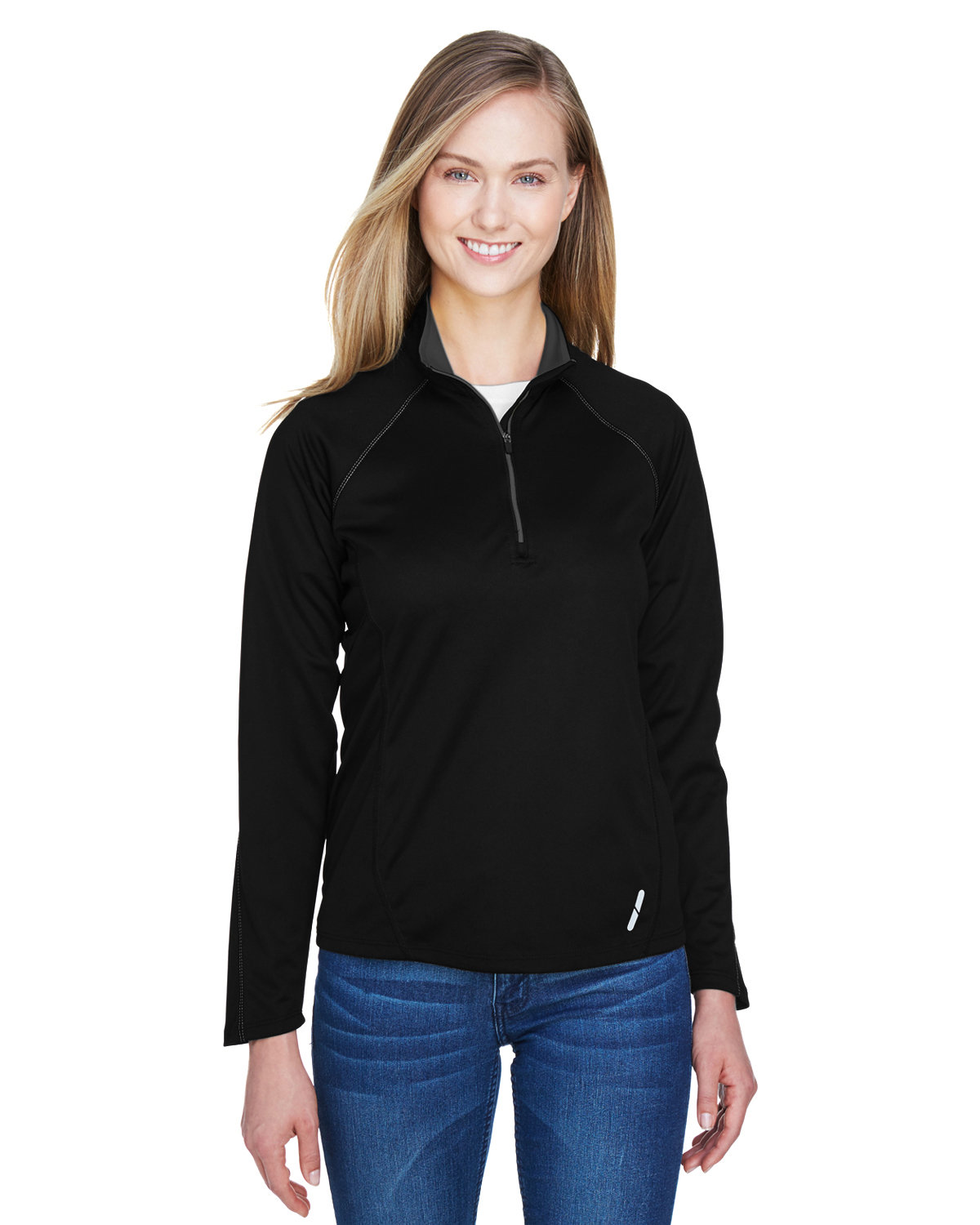 North End Ladies' Radar Quarter-Zip Performance Long-Sleeve Top